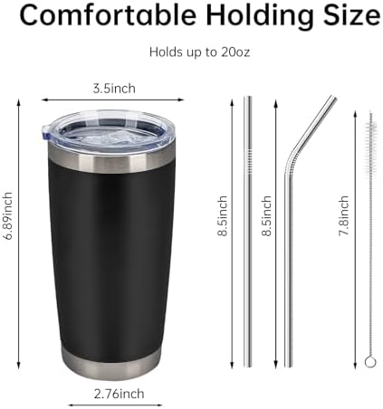 IEOVIEE 32 Pack 20oz Stainless Steel Insulated Bulk Tumblers with Lid&Straw