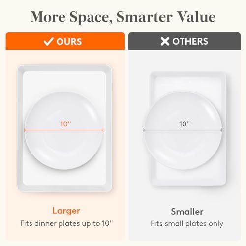 Lifewit 8 Pcs Extra Large Serving Trays for Party, 16" x 12" Food Platters