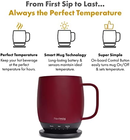Nextmug - Temperature-Controlled, Self-Heating Coffee Mug