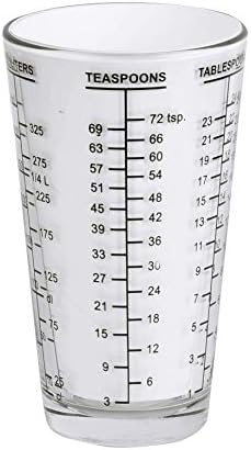 Kolder 26100 Mix N Measure Glass, Heavy Glass, Multi-Purpose Liquid and Dry Measuring Cup