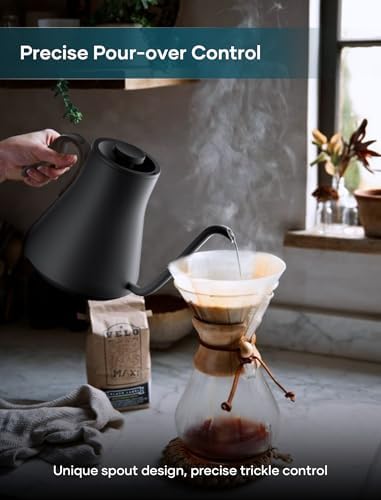 INTASTING Gooseneck Electric Kettle with ±1℉ Temperature Control, 0.9L