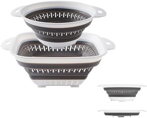 Collapsible Colander and Strainer,Silicone Strainer Colanders & Food Strainers,for Vegetable and Fruit, Kitchen Essentials