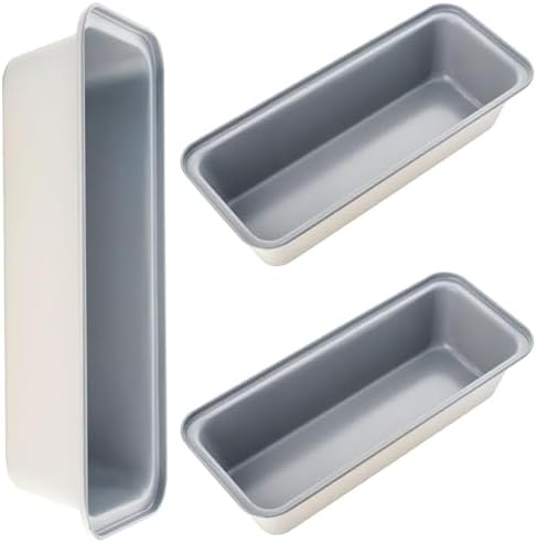 Long Bread Loaf Pan 3 Pack, 12x4 Inch Nonstick Carbon Steel