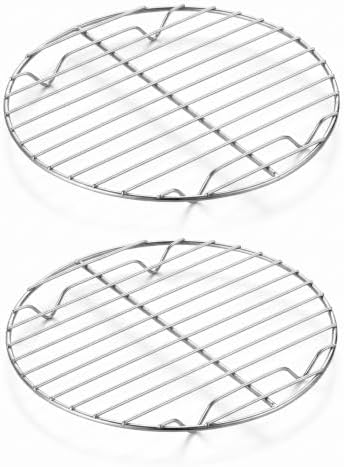 Herogo Round Cooking Racks, 2 Pack 7.6 inch Steaming Cooling Racks