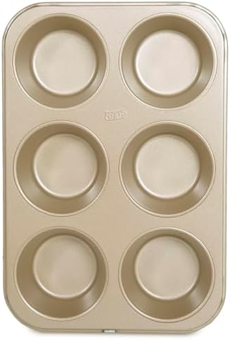 Glad Nonstick Jumbo Muffin Pan | Heavy Duty Metal | For Cupcakes | 6-Cup, Pack of 6
