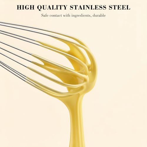 NileHome 2-Pack Stainless Steel Whisk Set,Kitchen Utensils for Cooking