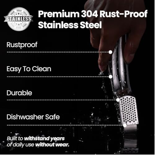 Gourmet Easy Garlic Press Lifetime Replacement, No Need to Peel, Fine Mince