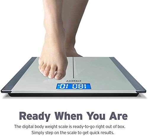 Etekcity Digital Electric Bathroom Scale for Body Weight, 400 lbs, Sliver