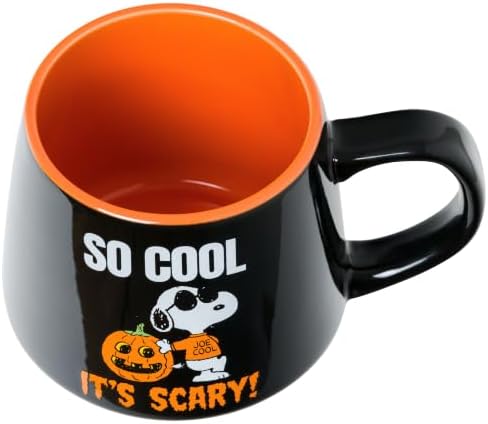 Silver Buffalo Peanuts Snoopy Scary Cool, Pottery Mug, 18oz