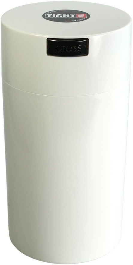 Tightvac - 3oz to 12 Ounce - Patented Airtight Container | Multi-use Vacuum Container Works as Smell Proof Containers for Herbs and Dry Goods. White