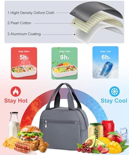 Lunch Bag, Small Insulated Lunch Box for Women Men