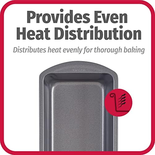 GoodCook Nonstick Loaf Pan Heavy-Duty Steel Bakeware with Easy-Clean Non-Stick Coating,Oven&Dishwasher Safe Pan for Meatloaf Breads Cakes Brownies Lasagnas Casseroles&More,8 x 4-Inch,Gray (Pack of 12)