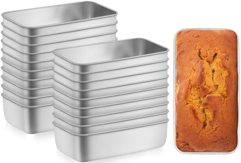 Leonyo Non-Toxic 9x5IN Stainless Steel Loaf Pan for Baking Bread,20 Pack