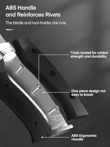 Knife Set, D.Perlla 8 Pieces Kitchen Knife Set with Built-in Sharpener, High Carbon German Stainless Steel Knife Block Set with Unique Waved Pattern, Non-slip Handle, Black