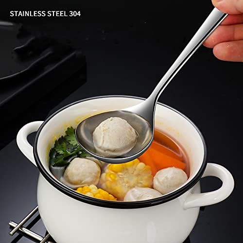 Small Ladle 8.6 Inch Gravy Ladle 18/8 Stainless Steel Ideal for Serving Soup Sauce Set of 2,Silver