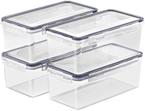 Sorbus Airtight Food Storage Containers, Plastic Pantry Bins (4 Pack)