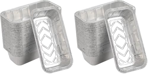 Waytiffer Loaf Pans [100 Pack] 2Lb Heavy Duty Disposable Aluminum Foil Premium Bread Tins Standard Size - 8.5" X 4.5" X 2.5" Perfect for Homemade Cakes & Breads