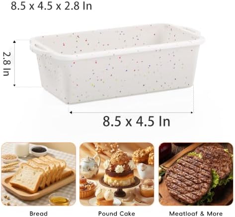 Vinino Standard Nonstick Silicone Loaf Pan 8.5 x 4.5'' for Everyday Use