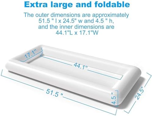 Jasonwell Inflatable Serving Bars Ice Buffet Salad Serving Trays Food Drink Holder Cooler Containers Indoor Outdoor BBQ Picnic Pool Party Supplies Beach Luau Hawaiian Tropical Cooler