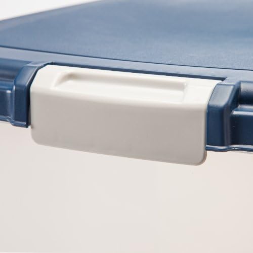 IRIS USA Dog Food Storage Container, Up to 54 lbs, Navy/Pearl, Made in USA