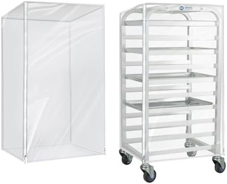 BIEAMA 10 Tier Half Size Bun Rack Cover, Commercial Bakers Racks Cover