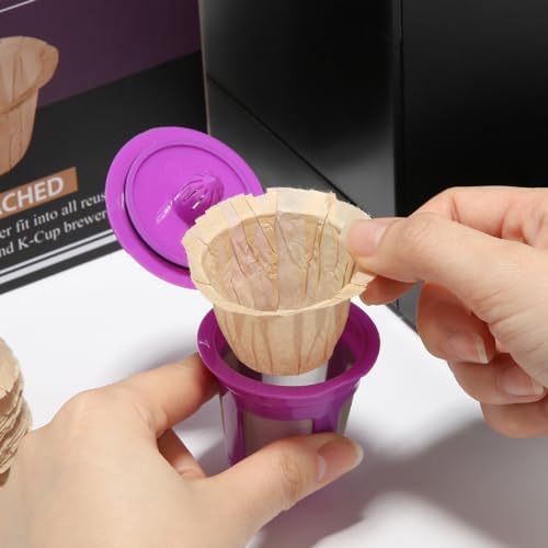 Pro Mael 200 Disposable K Cup Paper Filters for Keurig 1.0&2.0, Unbleached