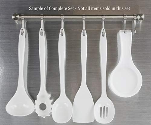 Reston Lloyd Melamine Soup Ladle Kitchen Utensil, Premium Quality Utensil with Heat Resistant Ergonomic Handle, Durable BPA-Free Plastic, 10.5 inch long, 6pc Set, White