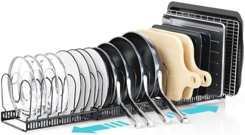 ORDORA Pots and Pans Organizer under Cabinet, 11.8-33.9" 20 Dividers