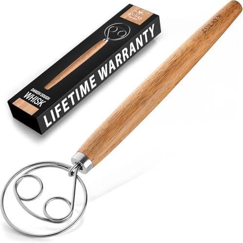Zulay Kitchen Double-Eye 13" Danish Dough Whisk