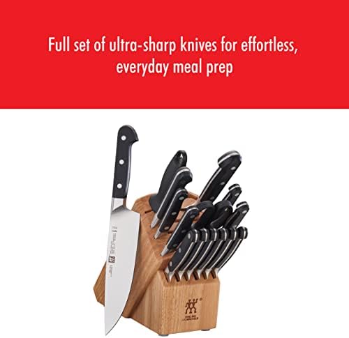 ZWILLING Pro 16-pc Knife Block Set - Natural