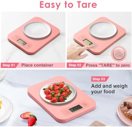 URAMAZ Smart Food Scale with Nutritional Calculator, Digital Kitchen Scale with Bluetooth App for Weight Loss, Food Weight Scale for Diet, Keto, Macro, Calories Counting, Tracking, 11lb