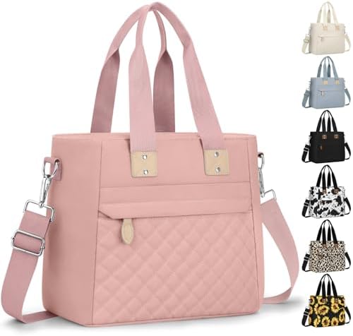 Capolo Lunch Bag for Women,Small Insulated Lunchbox Tote Reusable,M-Pink