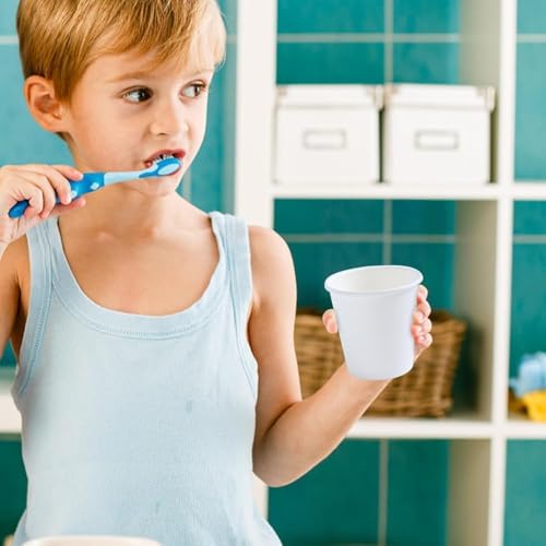 Clawsoff 100 Pack 3 oz White Paper Cups Disposable Small Mouthwash Cups