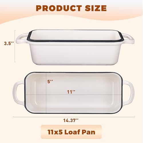 Cast Iron Loaf Pan with Lid, 11x5 Inch 5.8 Qt Sourdough Pan