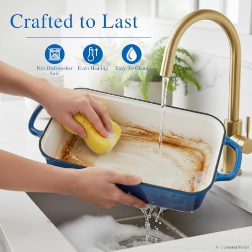 11x5 Inch Cast Iron Loaf Pan with Lid, Sourdough Bread Baking