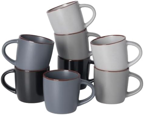 famiware Mercury Coffee Mugs 13 oz, Coffee Mugs Set of 8 with Handle
