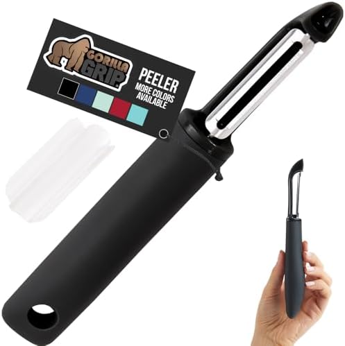 GORILLA GRIP® Patented BPA-Free Vegetable and Potato Peeler, Black