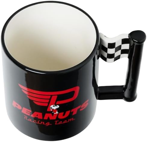 Silver Buffalo Peanuts Snoopy Racing Team, 3D Sculpted Handle Mug, 20oz