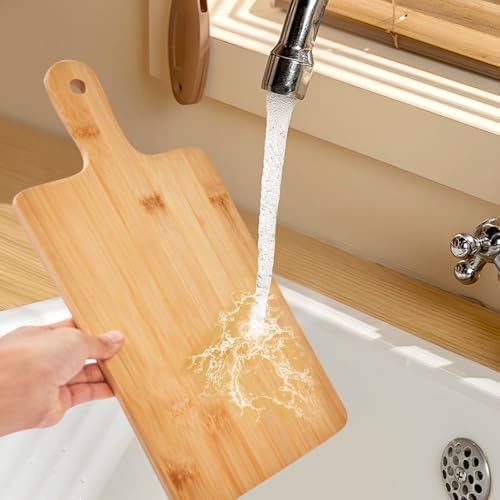 10pcs Wood Cutting Boards Bulk for Kitchen, 15x7 inch Personalized Bamboo Charcuterie Boards Customized Laser Engraving Serving Chopping Board for Pizza, Cheese, Dessert, Fruit, Vegetables