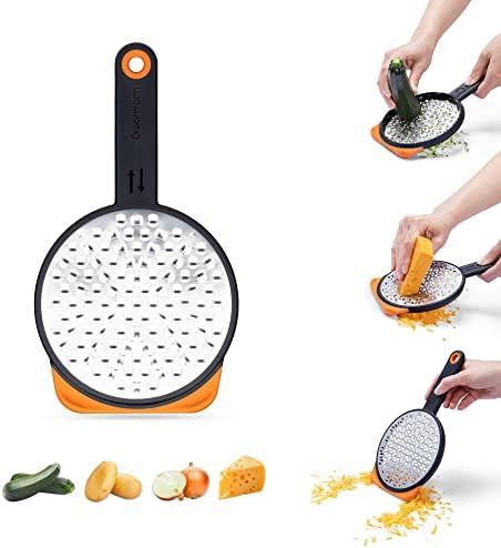 Dreamfarm Ograte Double Sided Cheese Grater - 6mm Coarse Grating, Orange