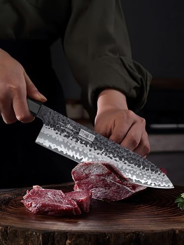 HOSHANHO 7 Pcs Knife Set with Magnetic Block, Japanese Kitchen Knife Set