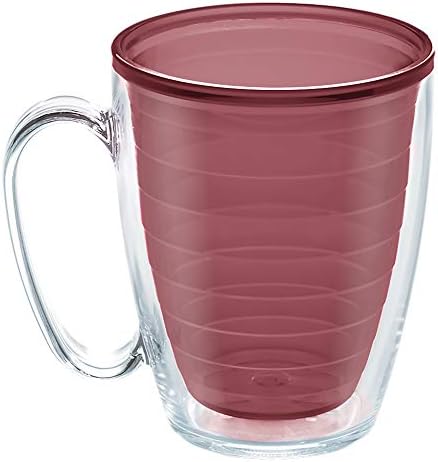 Tervis Clear & Colorful Tabletop - Bright Colors Mug Collection Made in USA Double Walled Insulated Tumbler Travel Cup Keeps Drinks Cold & Hot, 16oz Mug - 4pk, Assorted