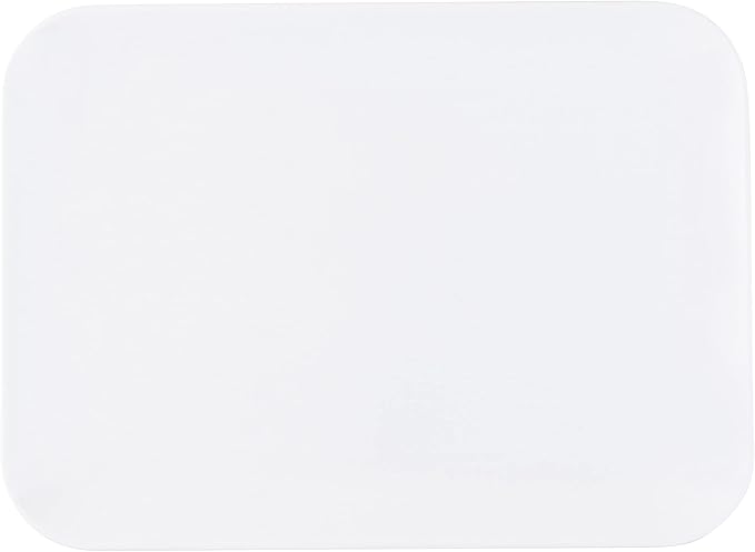 Plasticpro Plastic Serving Trays - Rectangle White Serving Platters 8''X11'' Disposable Party DishPack of 4