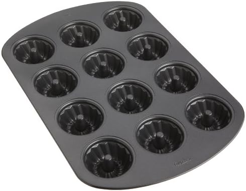 Wilton Gold Non-Stick Mini Fluted Tube Pan, Made Without PFAS, 12-Cavity