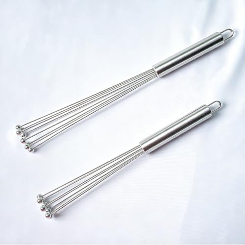 Stainless Steel Whisk, Metal Whisk for Kitchen Cooking & Egg Mixing