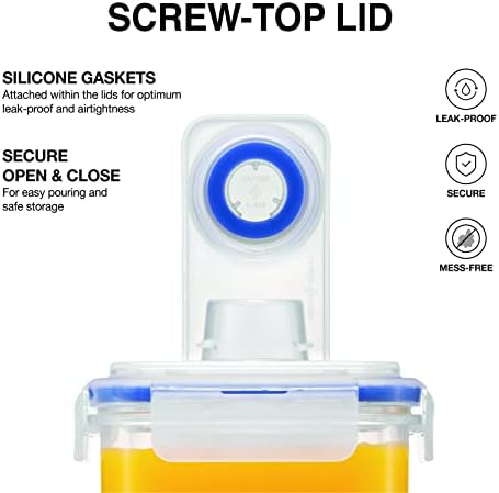 LocknLock Aqua Fridge Door Water Jug | Clear Pitcher | BPA Free Plastic Pitcher with Lid | 1 Gallon Pitcher with Lid for Water, Juice, Tea & More Beverages, Clear