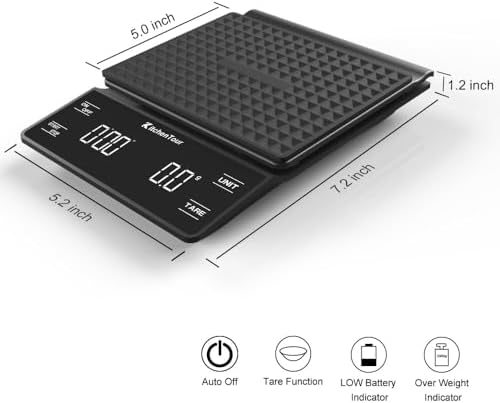 KitchenTour Coffee Scale with Timer