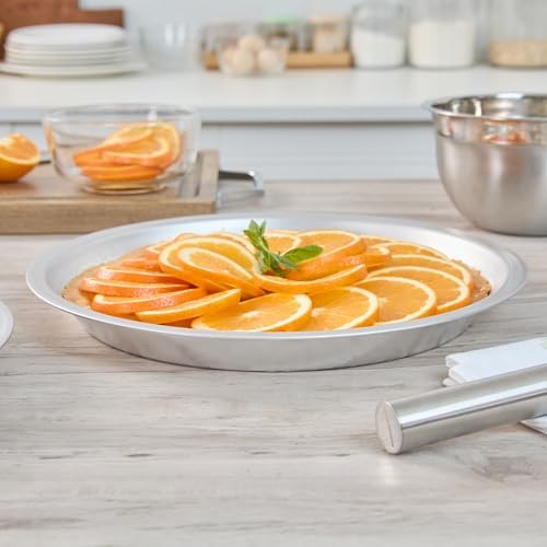 Restaurantware Aluminum Gauge Pie Pan, 12.9 In, 12 Pack