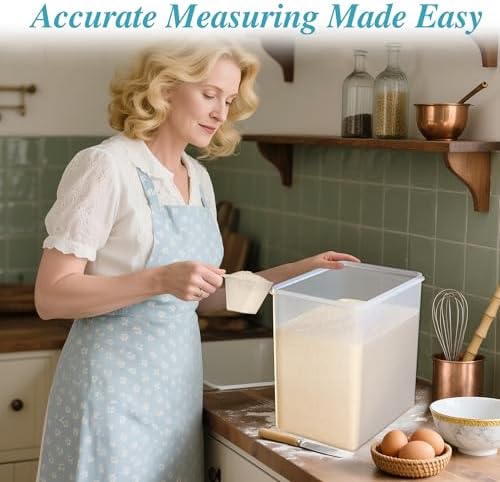 Vtopmart 9.5L Flour Sugar Storage Containers, 2 Pack, Each Fits 12.5 lb