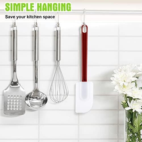 Meekoo 5 Pcs 14 Inch Rubber Spatula High Heat Resistant Silicone Spatula